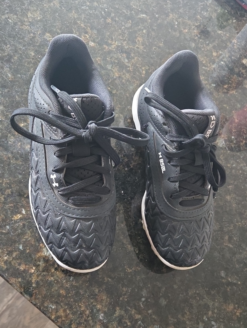 Under Armour Kids Black and White Soccer Cleats